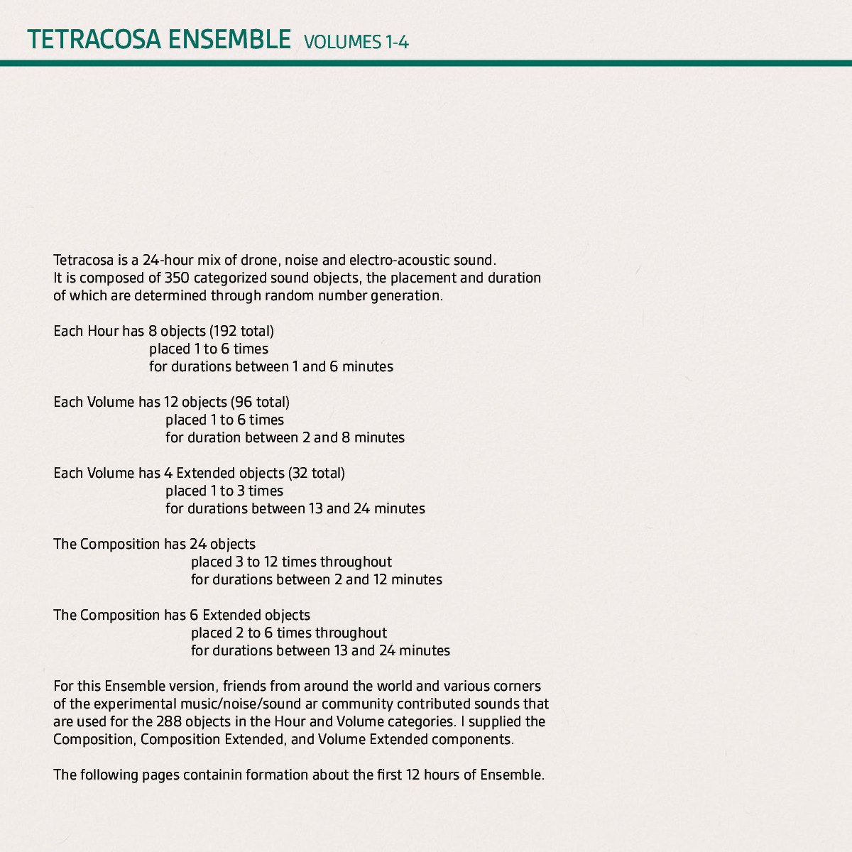 Mike shiflet tetracosa ensemble volumes 1 4 1
